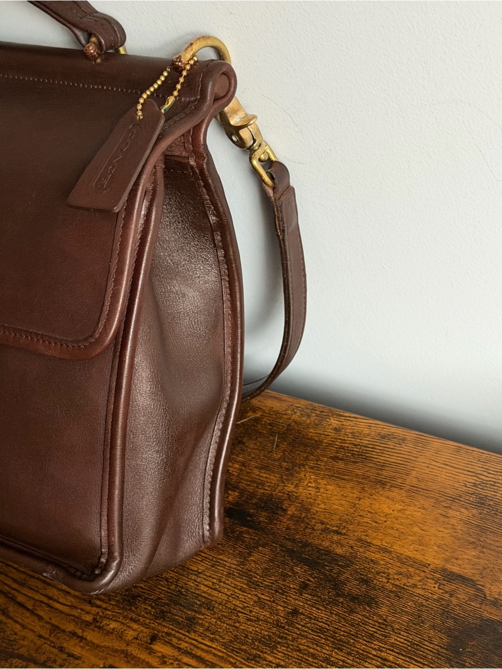 Vintage Coach Legacy Leather Briefcase Crossbody Bag Brown F7U-9927 - Picture 6 of 16